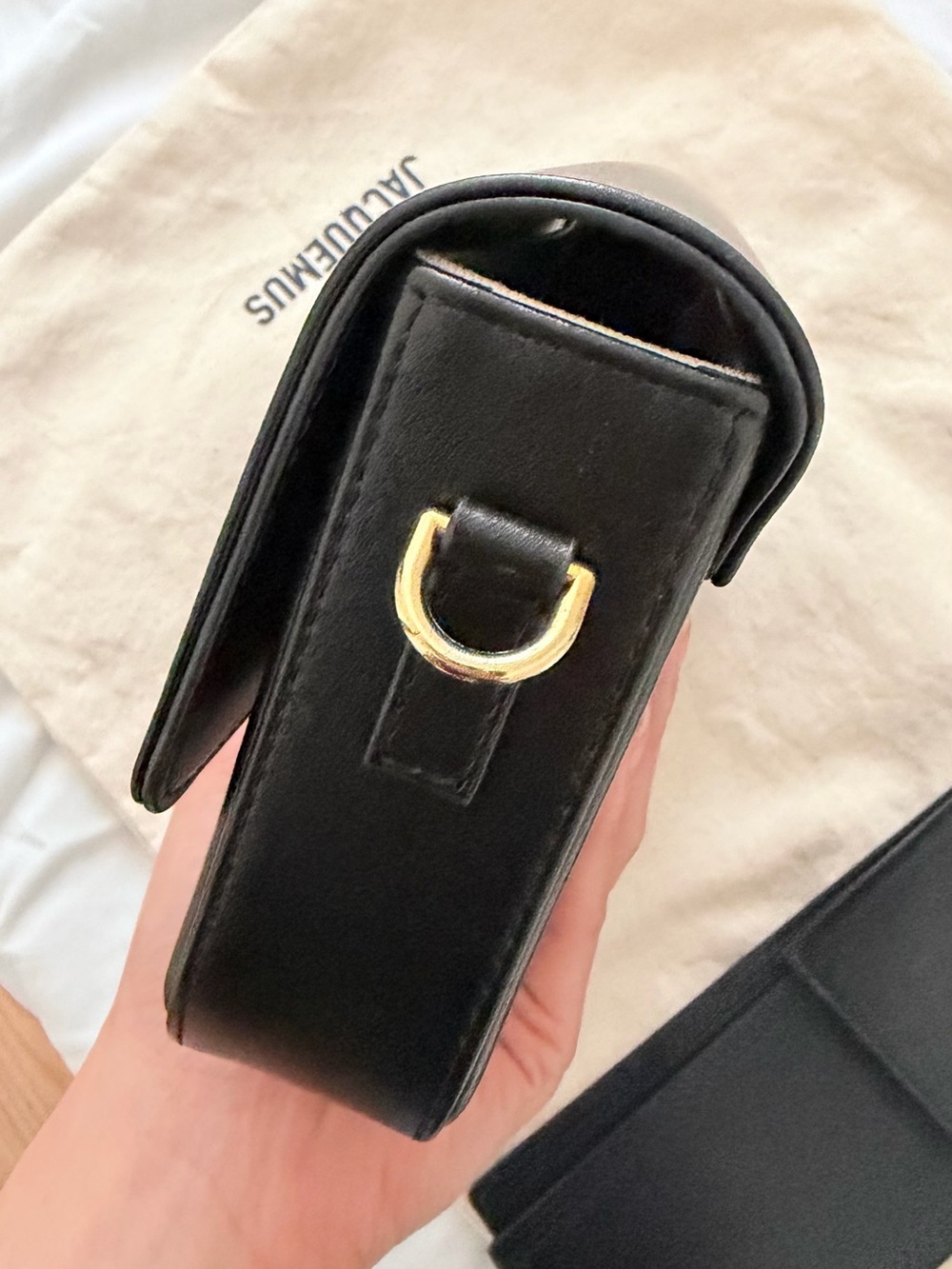 Jacquemus Black Leather Long Wallet with Gold Logo Plate - Picture 6 of 6